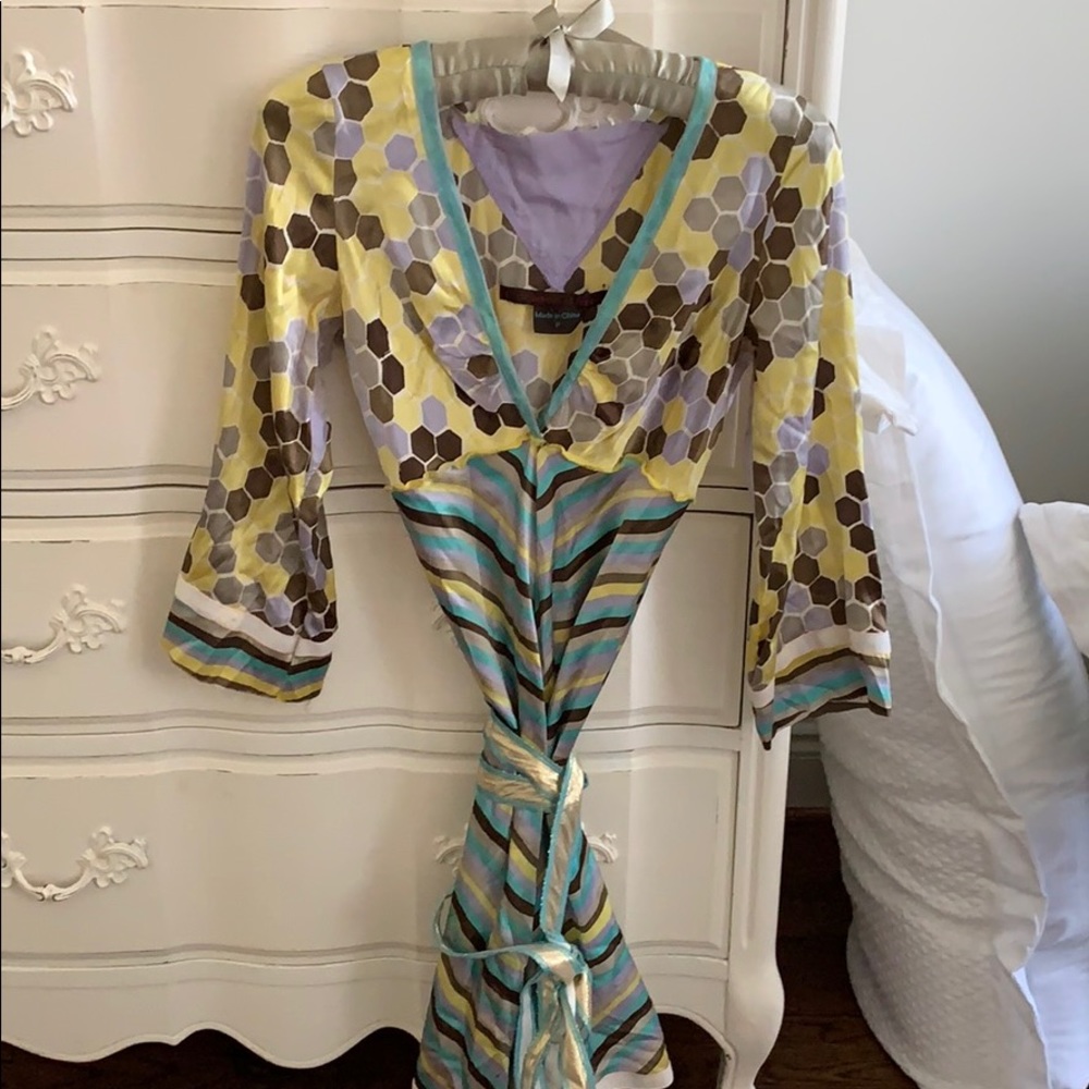 A Common Thread silk wrap dress